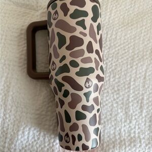 HydroJug Beige Camo Tumbler with Green and Brown Accents